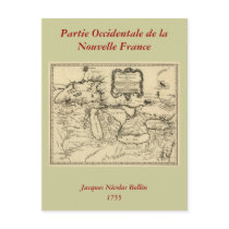 1755 Great Lakes and New France / Canada Map