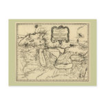 1755 Great Lakes and New France / Canada Map