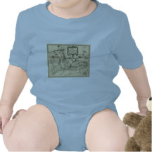 1755 Great Lakes and New France / Canada Map Bodysuit