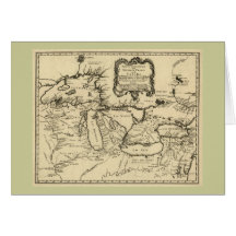 1755 Great Lakes et nouvelle carte de la France/du