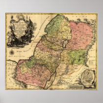 1759 Map Of Ancient Israel With The 12 Tribes Poster