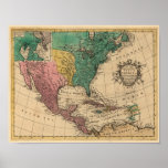 1763 North America Map Print
