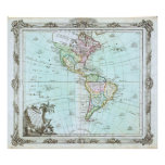 1764 Map of the Americas by Louis Brion de la Tour Photographic Print