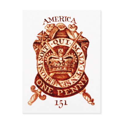 1765 American Tax Stamp Post Card by historicimage