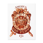 1765 American Tax Stamp Post Card