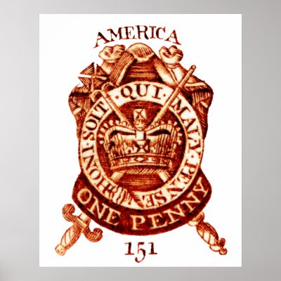 1765 American Tax Stamp Poster by historicimage
