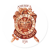1765 American Tax Stamp Sticker