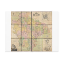 1765 Map of Devonshire by Benjamin Donn Post Cards
