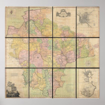 1765 Map of Devonshire by Benjamin Donn Print