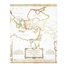 1771 Bonne Map of the New Testament Lands w Holy Letterhead Design