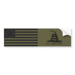 1776 Betsy Ross Flag / DONT TREAD ON ME Gadsden Bumper Sticker