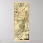 1776 map of New York, New Jersey and Quebec Poster