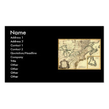 1778 Map of Canada and the United States Business Cards