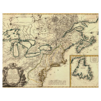 1778 Map of Canada and the United States