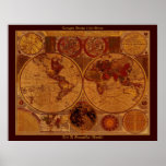 1780 Old World Map Art Posters