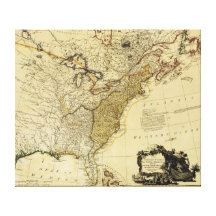 1784 Map of the United States of America by Faden Canvas Prints