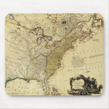 1784 Map of the United States of America by Faden Mousepads