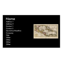 1790 Map of The West Indies by Dilly and Robinson Business Cards
