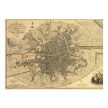1797 Map of Dublin Ireland Announcement