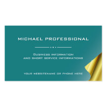 17 Modern Professional Business Card turquoise