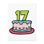 17 Year Old Birthday Cake postcards