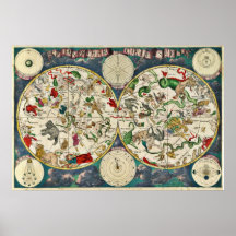 17th Century Celestial Map Posters