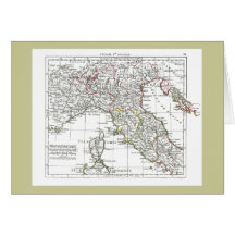 1806 Map - L'Italie (Nord) Greeting Cards