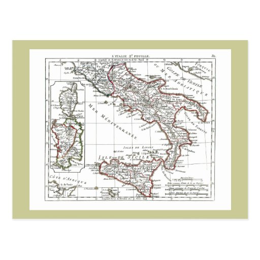 1806 Map - L'Italie (Sud) Postcards