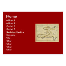 1814 Haiti Map by Mathew Carey Business Card Templates