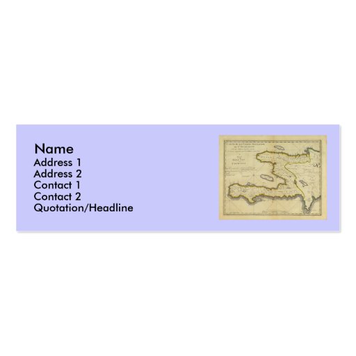 1814 Haiti Map by Mathew Carey Business Cards