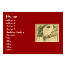 1815 Map of Korea and Japan Business Cards