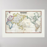 1817 Map of the World Posters