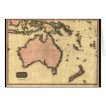 1818 Australasia  Map - Australia, New Zealand Greeting Card