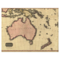 1818 Australasia  Map - Australia, New Zealand