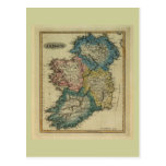 1823 Ireland map by Lucas Fielding Jr Postcards