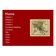 1825 Map of Asia by Henry Tanner Business Card Templates