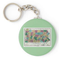 1829 Pennsylvania Map Keychains