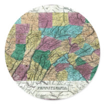 1829 Pennsylvania Map Sticker