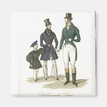 1836 mens fashion fridge magnet
