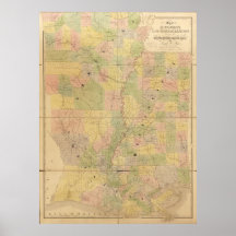 1839 Map of Mississippi, Louisiana, & Arkansas Posters