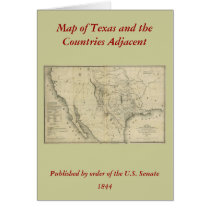 1844  Map of Texas and the Countries Adjacent Card