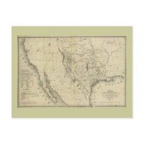 1844  Map of Texas and the Countries Adjacent Post Card