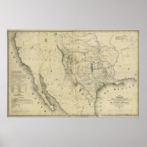 1844  Map of Texas and the Countries Adjacent Print