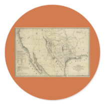 1844  Map of Texas and the Countries Adjacent Stickers
