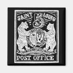 1845 St. Louis Bears Stamp, white Fridge Magnet