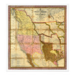 1846 Map of Texas Oregon California by A Mitchell Photographic Print