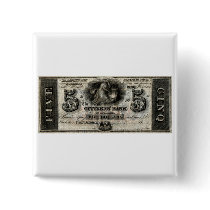 1850 New Orleans Five Dollar Note Pin