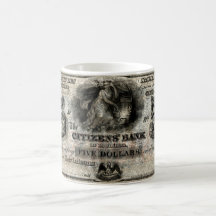 1850 New Orleans Five Dollar Note Coffee Mug