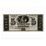 1850 New Orleans Five Dollar Note Postcards