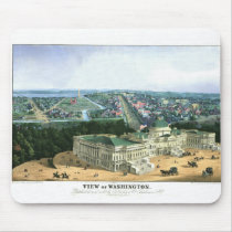 1852 Colour Lithograph - View of Washington Mouse Pad